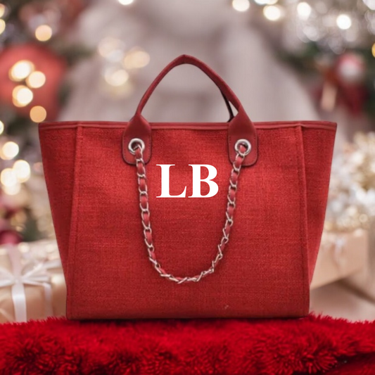 Personalised Red Medium Canvas Bag